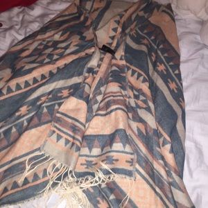Tribal blanket scarf